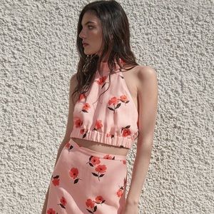 ZARA - NWT Flower Linen Blend Print Crop